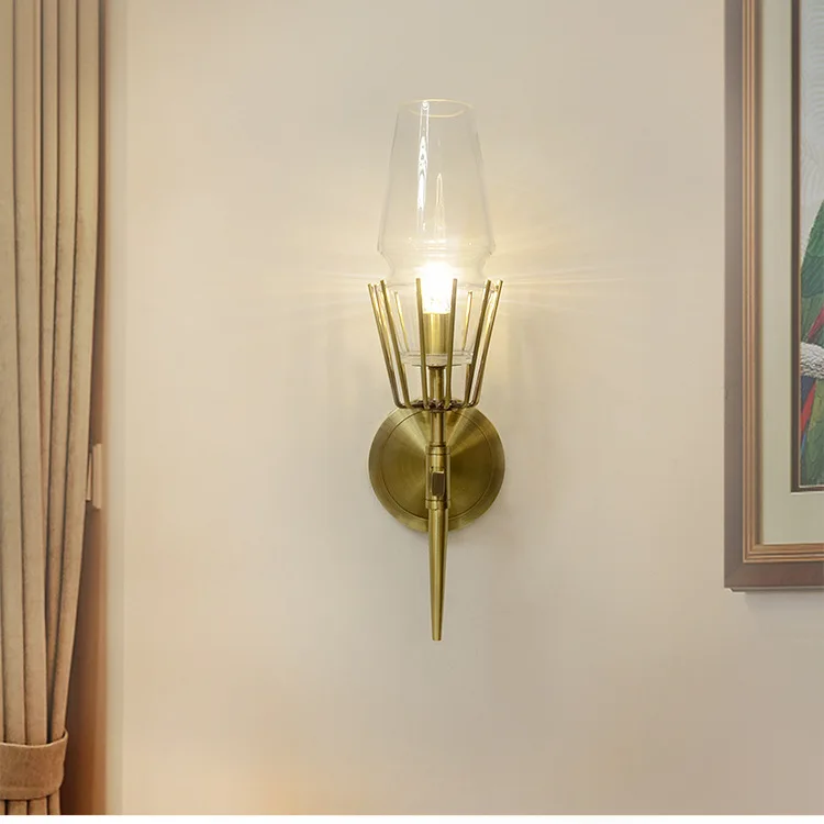 

nordice wall light glass ball dining room corridor aisle bedroom lamp cabecero de cama