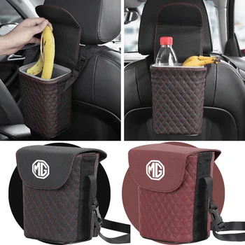 

Car Seat Back Storage Box Trash Can For MG Logo GT MG3 MG5 MG6 MG7 TF ZR ZS ES HS GS morris 3 Car Storage Bucket Accessories
