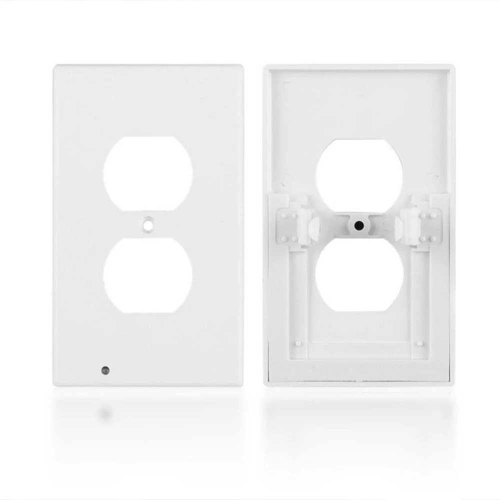

5pcs/lot Led Wall Light Sensor Night Light 110V AC Outlet Duplex Plate Cover with Ambient Light Induction Nightlight Wall Lamp