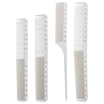 

4 Pieces/Set Pro Salon Anti-Static Hair Comb Hairstyling Tools 5 Colors Barber Platic Girls Ponytail Hairdressing Straightening