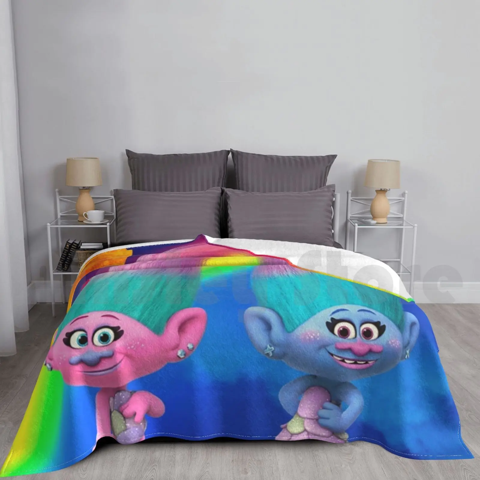 Trolls Poppy And Branch Coperta Fashion Custom Trolls Poppy And Branch Trolls Poppy And Branch As Human Trolls 2 Poppy And
