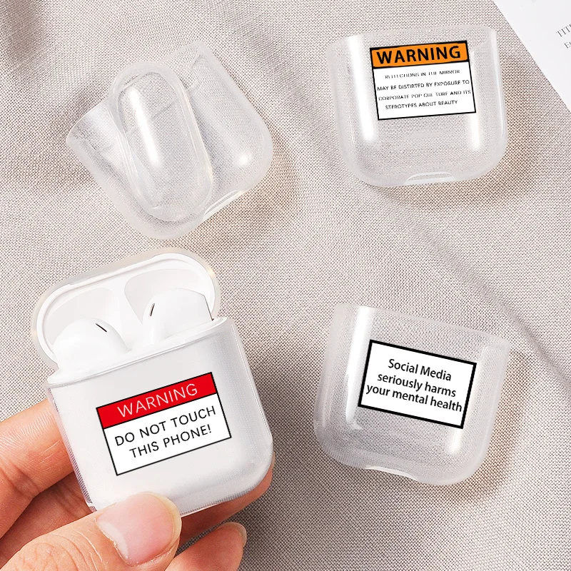 Милый чехол для наушников с кристаллами Apple AirPods Жесткий ПК положительными