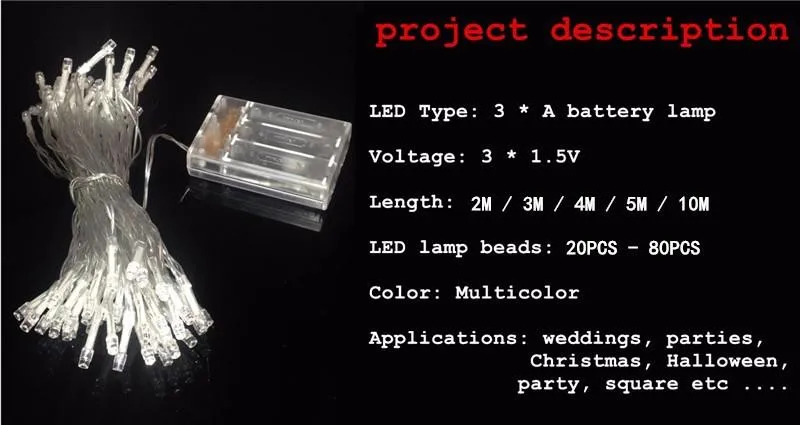 3* AA батарея струнный светильник 2 м 3 м 4 м 5 м 10 м праздничный светильник s/Свадебный светильник s/декоративный светодиодный светильник на батарейках Рождественский светильник s