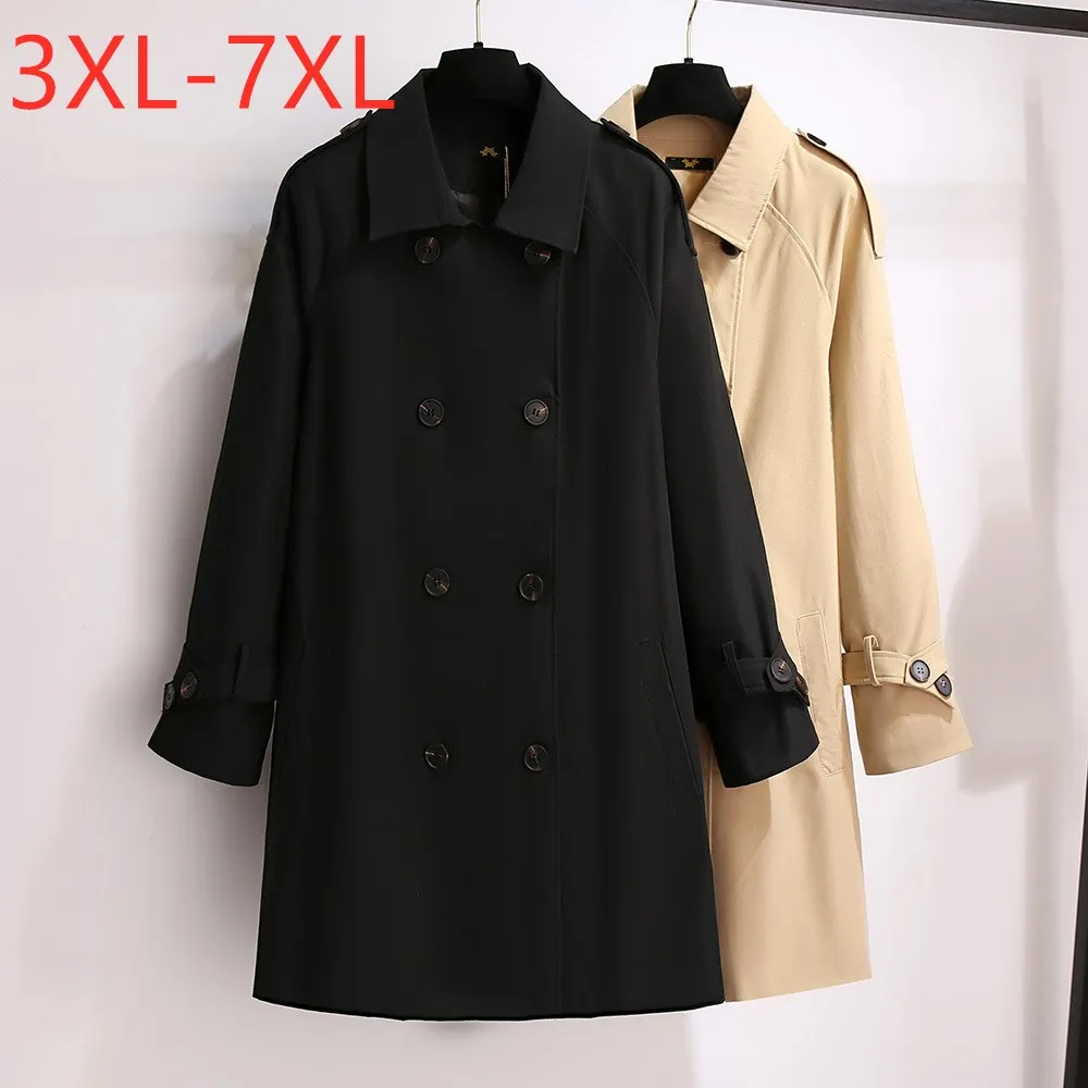 

Женское осенне-зимнее пальто с длинным рукавом, размеры 3XL, 4XL, 5XL, 6XL, 7XL