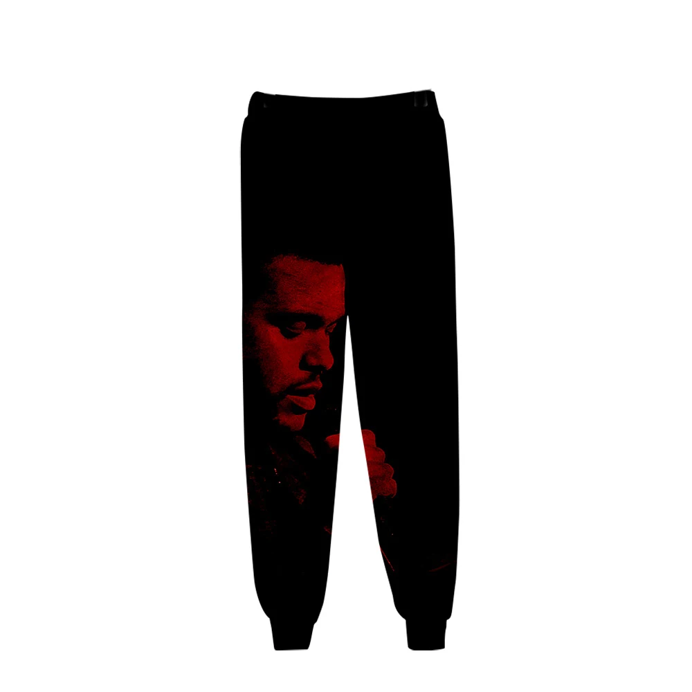 the weeknd winter sports pants unisex role-playing casual thin section plus velvet thickening hip hop pants