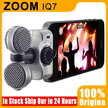 

Original Zoom iQ7 Stereo Mid-Side Microphone for iPhone/iPad Rotatable Capsule for Recording Audio Music Videos Interviews More