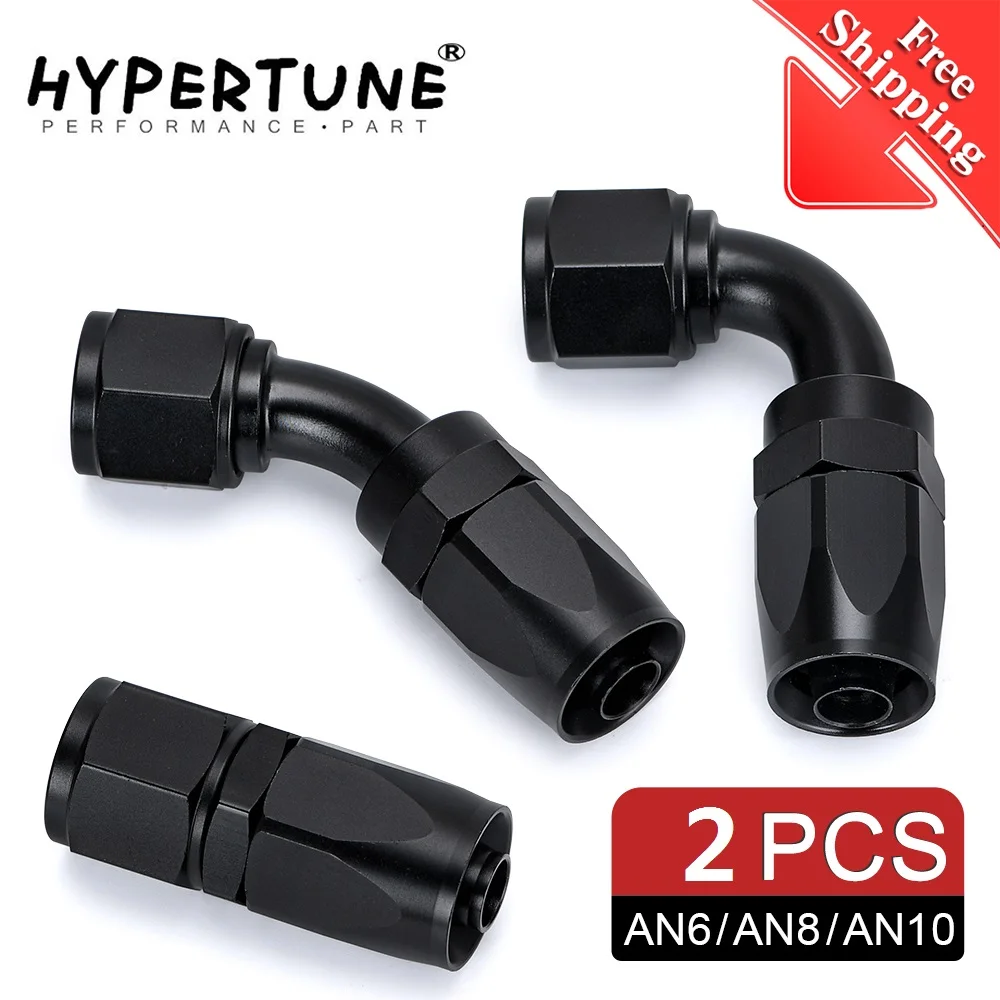 

2 шт. AN4 AN6 AN8 AN10 прямые 45 90 180 градусов мазута поворотный концевой фитинг шланга шланг Конец адаптер КИТ