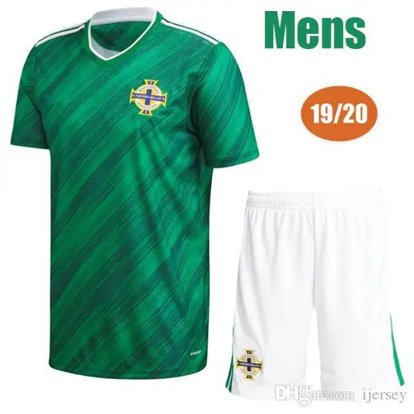 Mens Home Set Футбольные Футболки LAFFERTY евро, Домашняя мужская форма, Детский комплект DAVIS MAGENNIS, футбольная рубашка EVANS MCNAIR BOYCE, 19, 20 - Color: Mens Home Set