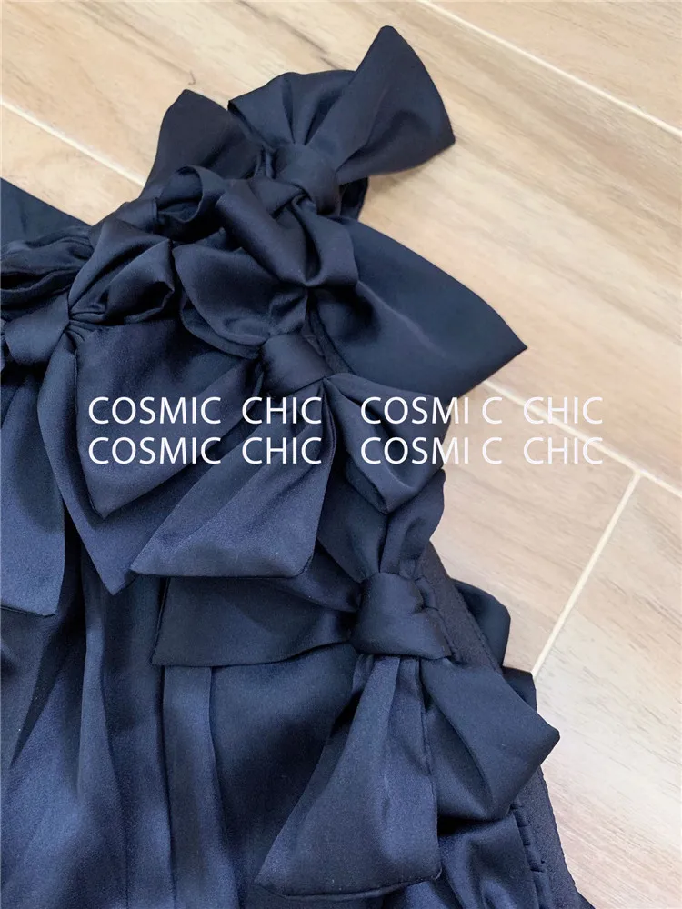 Cosmicchic элегантные сексуальные нестандартные платья с бантом и открытыми плечами, мини платья для вечеринок, косой воротник, фонарь, длинный рукав, облегающее розовое платье