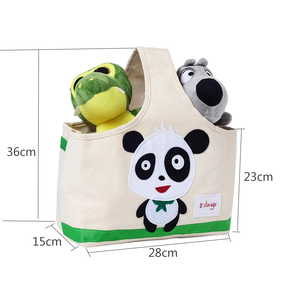 Cute Cartoon Storage Basket Folding Travel Bag Baby Shower Diapers Caddy Storage Box For Toys Organizer Basket For Nursery - Цвет: 5