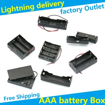 

AAA Battery Storage Box AAA batteries Packs Case DIY Battery Holders Cell Box AA Batteries Holder with Switch and Cover 1-8x
