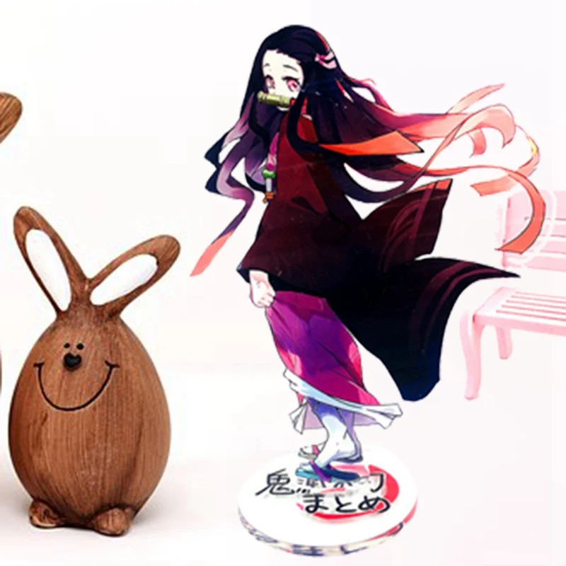 Японское аниме Demon Slayer: Kimetsu No Yaiba Kamado Tanjirou Kamado Nezuko фигурка на акриловой подставке модель стола Декор Косплей Подарки