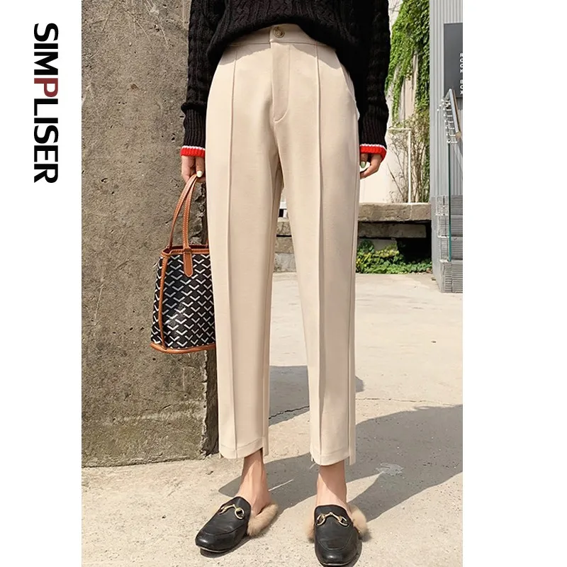 Woolen Pants Women Winter Autumn Suit 