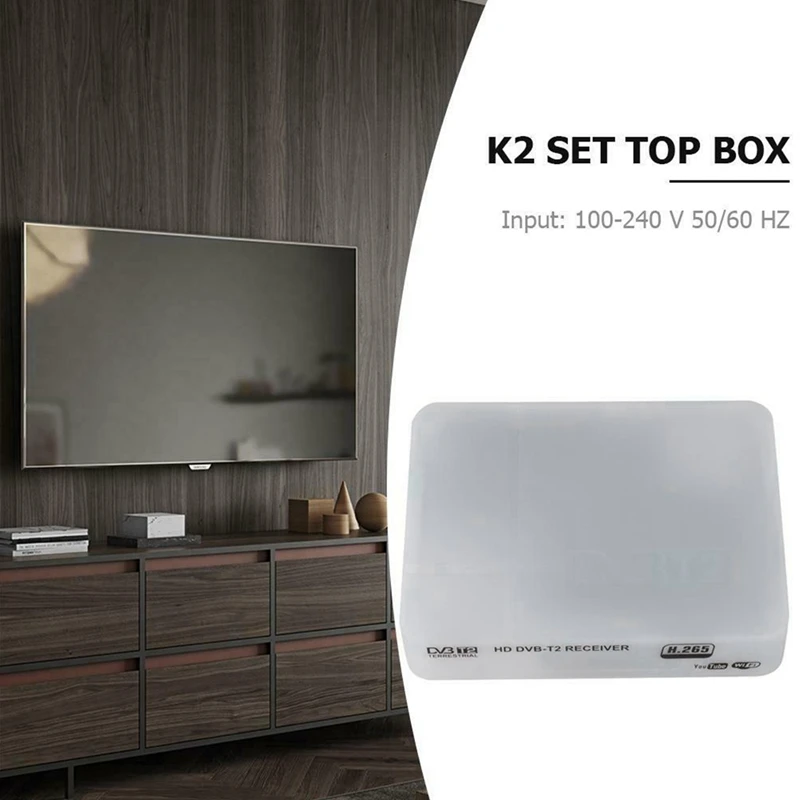 K2 Smart tv Top Box MPEG4 H.264/H.265 DVB-T2 цифровой эфирный тюнер приемник Поддержка Full-HD 1080P телеприставка(ЕС вилка