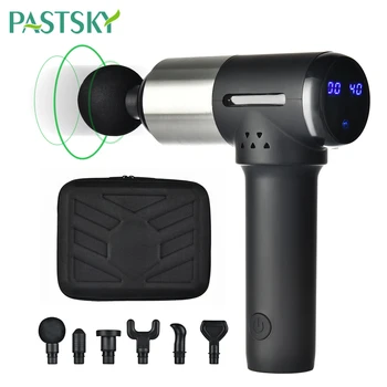 

LCD Display Electric Massage Gun 6 Heads Deep Tissue Muscle Vibration Body Massage Relaxation Slimming Shaping Pain Relief