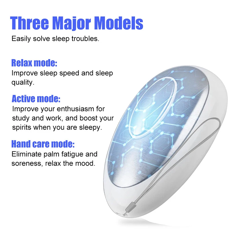 Aiuto per il sonno portatile domestico Eelieves Pressure rilascia la pressione migliora il sonno Aiuto per il sonno con microcorrente Strumento per il sonno portatile_voghion.com