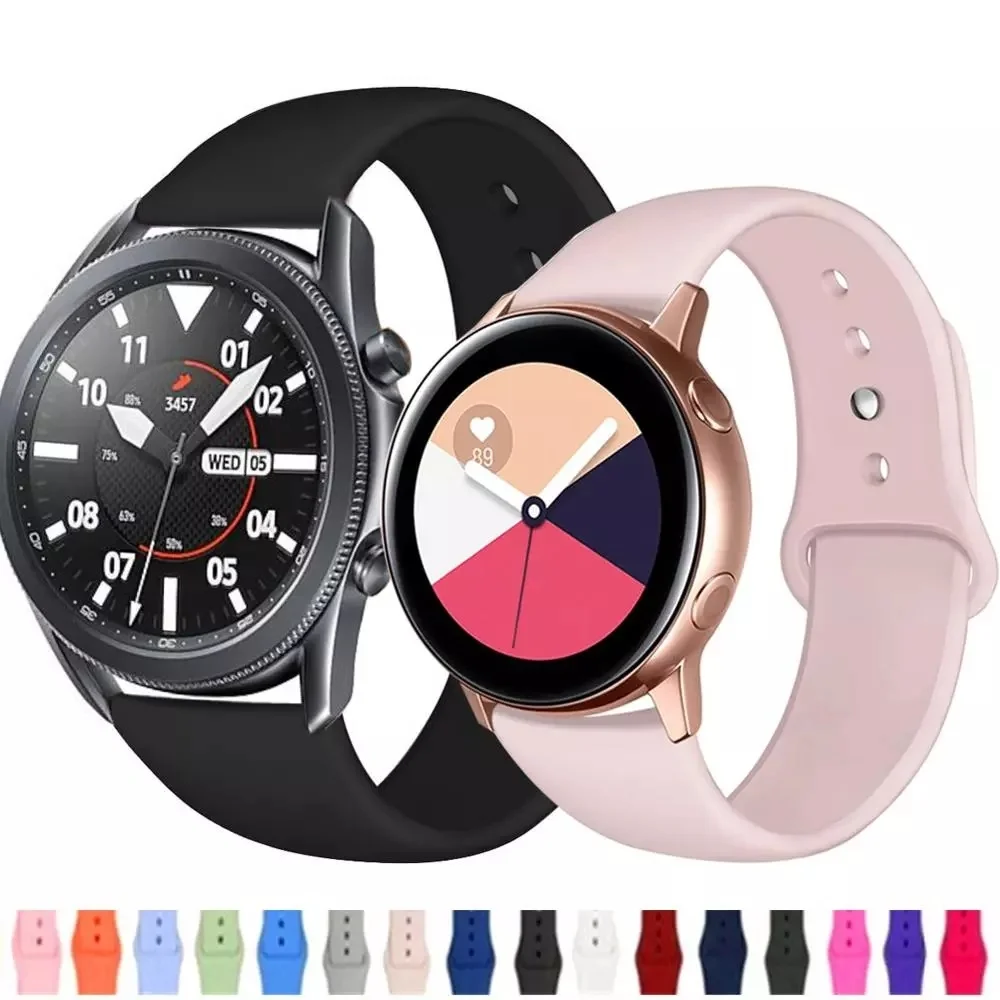 

Silicon Watchband For Samsung Galaxy Watch 46mm SM-R800 Band Strap For Samsung 42 SM-R810 Galaxy active 2 1 Wristband