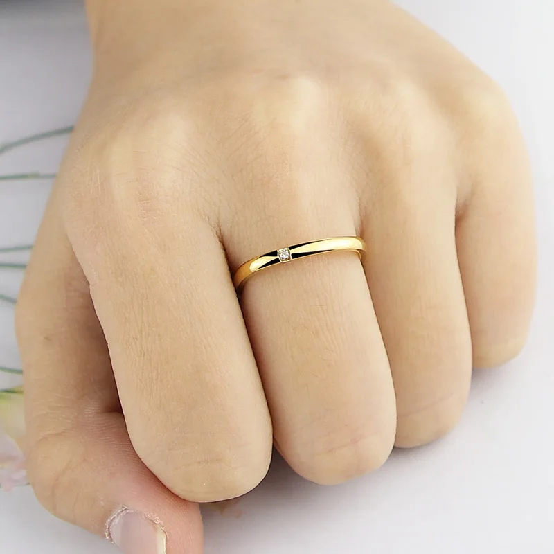 Classic Design Square Ring Inlaid A Zircon Stainless Steel Woman Love Rings Gift Brand Wedding Jewelry