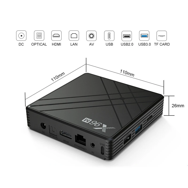 X96M Allwinner H603 Смарт ТВ приставка Android 9,0 4G 64G медиаплеер 4K Google голосовой помощник WiFi Поддержка IP tv медиаплеер