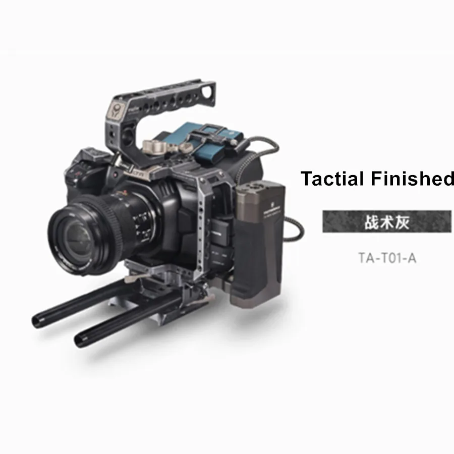 Tactical Finished Tilta BMPCC 4 к 6 к клетка для камеры TA-T01-A-G Полная Клетка SSD накопитель держатель Верхняя ручка Боковая ручка для BlackMagic BMPCC4K 6 к - Цвет: Tactical Finished