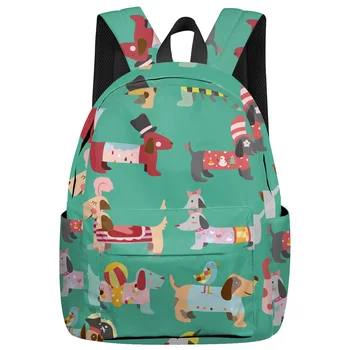 

Dog Cartoon Design Pet Lover Backpack College Students Laptop Backpack Book Bag Casual School Bag