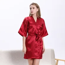 New Women's Satin Silk Wedding Autumn Winter Kimono Bride Robe.sleepwear Bridesmaid Robes Pajamas Bathrobe Nightgown  Dressing