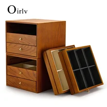 

Oirlv Wooden 3 Layer Drawer Ring Earring Box Bracelet Bangle Box Necklace Box Jewelry Box Storage Case Jewelry Organizer