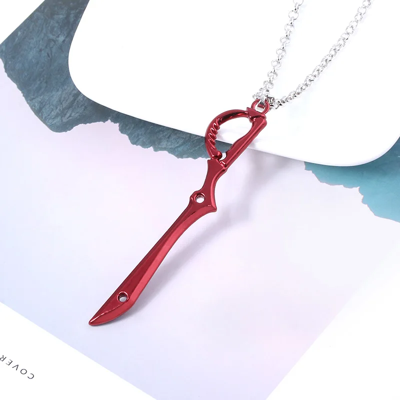 RJ Горячая Аниме KILL la ожерелья Matoi Ryuko Мини Металл Красный лезвие ножниц подвески в