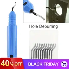 Быстрый зажим металлический алюминиевый инструмент для снятия заусенцев ручка нож-триммер скребок Edger набор с 11 шт. режущая головка для обрезки фаски