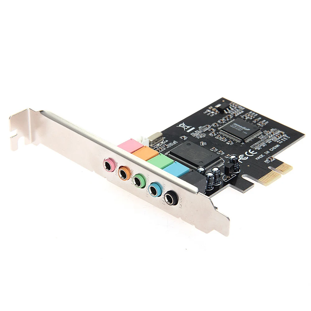 PCI Express PCI-E 5.1ch CMI8738 Аудио Звуковая карта с низкопрофильным кронштейном Плата расширения