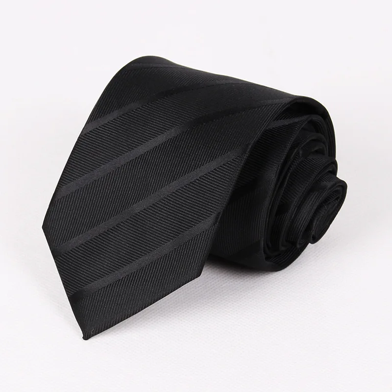 

Linbaiway Classic Business Neck Ties for Men Polyester Black Necktie Suits Skinny Long Tie Men Necktie Gravatas Custom Logo