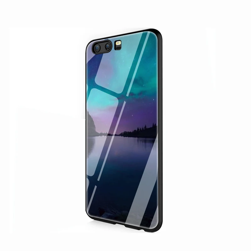 G12 EWAU Северное сияние небо закаленное стекло чехол для телефона huawei P20 30 P Smart Mate20 pro Lite Honor9 10 Lite - Цвет: G12