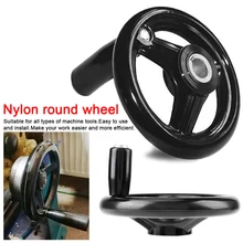 Черный фрезерный станок с ЧПУ Токарный станок с ЧПУ для 3D-принтеры со спицами маховик волнистые круглый бакелит три штурвал задвижки 100/125/160/200/250 мм