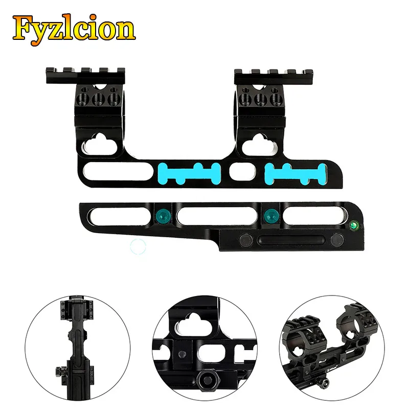 

Bi-direction 25.4mm 30mm Offset Adjustable Mount Hunting Rifle Scopes Rings with Bubble Level Top Picatinny Weaver Rail