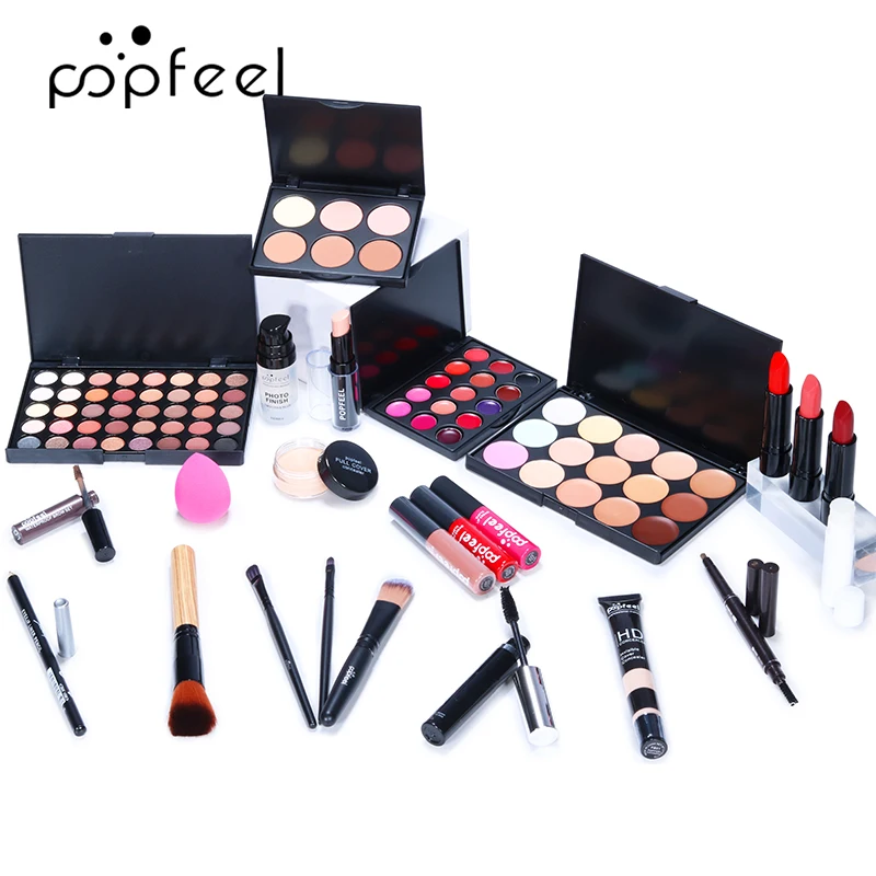 POPFEEL-Kit de maquillaje profesional, todo en uno, para niña (KIT003) -  AliExpress Belleza y salud