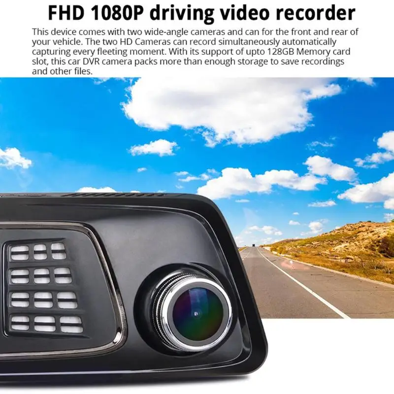 V9 4G 1296P Автомобильное зеркало заднего вида Dashcam достаточная прочность и прочность простой рекордер с 3 камерой заднего вида