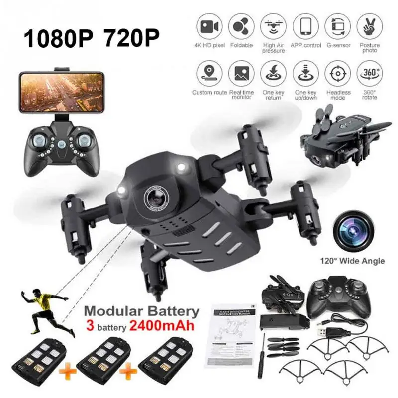 KK8 складной мини-Дрон FPV Квадрокоптер широкоугольный 2K HD камера Wifi FPV Дрон гравитационная индукция высокое удержание Безголовый вертолет