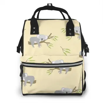

Fashion Mummy Maternity Nappy Bag Cute Sleeping Koala On Tree Large Capacity Baby Bag Travel Backpack Nursing Bag for Baby Care