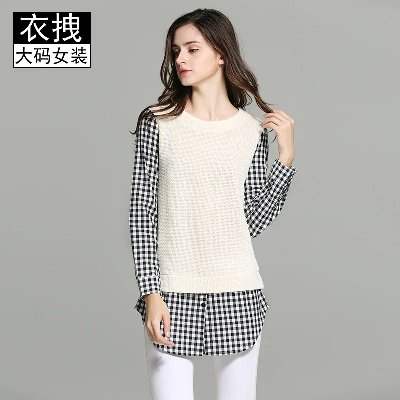 

[-Rebate Does Not Change] 2019 Spring And Autumn New Style jia er jian Large Size Dress Fat Mm Plus-sized