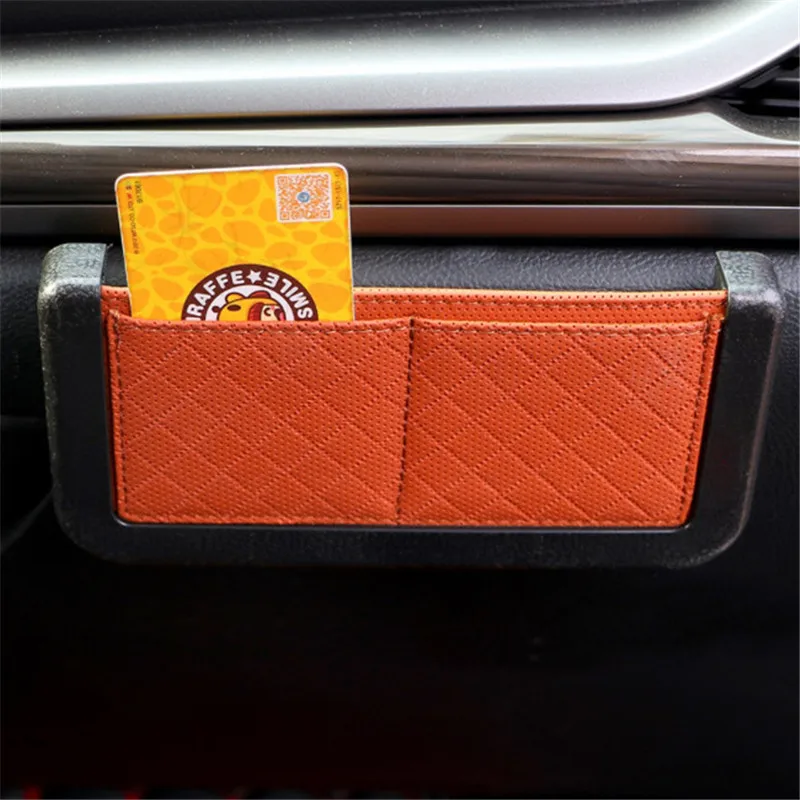 Multifunction Car Pouch Bags Car Storage Box Collecting Bag For Cards Mobile Phone Sticky Bag Interior Accessories