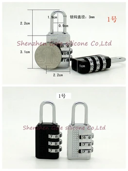 

Free Shipping New 3 Dials Resettable Combination Password Lock Safe Door Locker Pad Lock Padlock For Travel Luggage Suitcase