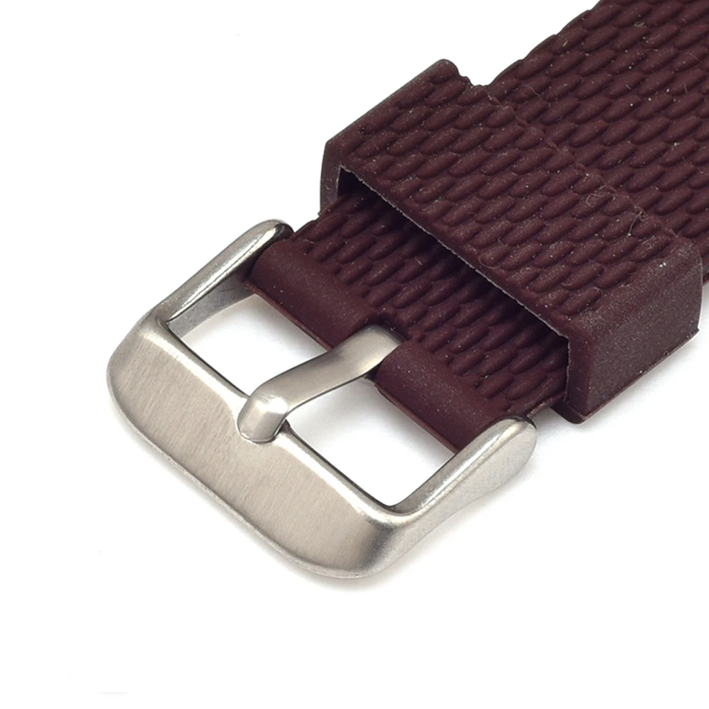 Силиконовый ремешок для часов Diver Watch Band резиновый ремешок для часов с матовой застежкой из нержавеющей стали ремешок для часов 18 20 22 24 мм