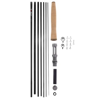 

46T Carbon Fly Fishing Rod Set 2.7m 7-Pieces Fishing Rod Cork Handle Fly Rod