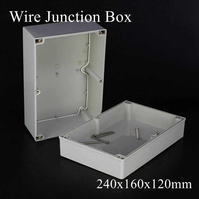 

240x160x120mm ABS IP65 Waterproof Plastic Wire Junction Box Distribution Enclosure Project Case Electronic Terminal Instrument