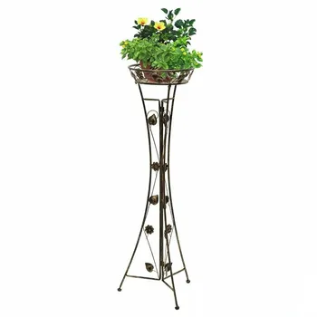 

Single-layer wrought iron green flower stand living room floor type high flower stand European balcony indoor hanging orchid pot