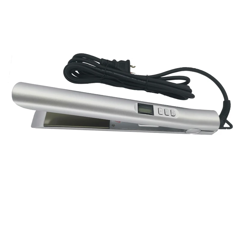 ЖК-выпрямитель для волос с титановым блеском, высокотемпературный выпрямитель для волос и керамические пластины, плоский утюг с цифровой высокой температурой 480F