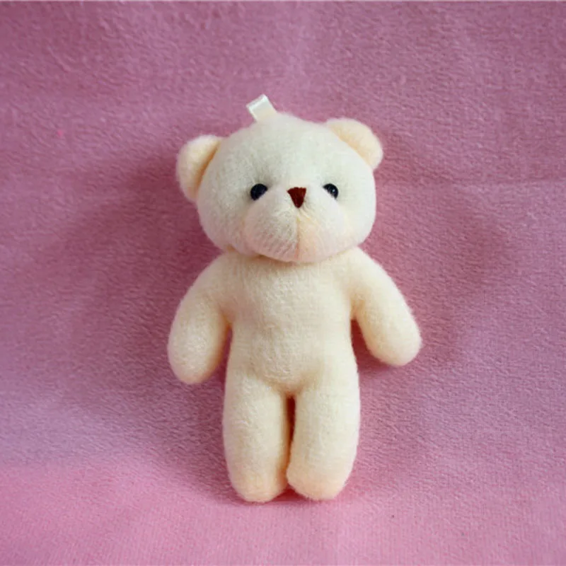 1/5/10 Uds Mini oso de peluche suave Animal relleno juguetes pequeño colgante lindo diamante osos muñeca para niños niñas regalos de boda 12CM