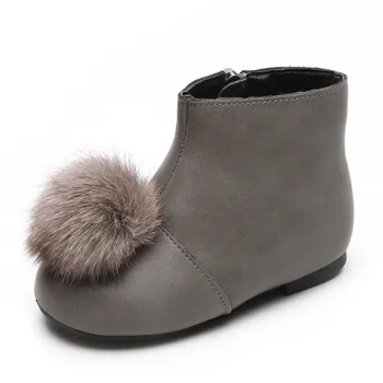 

Girls Ankle Boots Cute With Ball Children Shoes Winter Warm Toddler Kids Snow Boots For Girls Baby Boot Girl Size 21-30