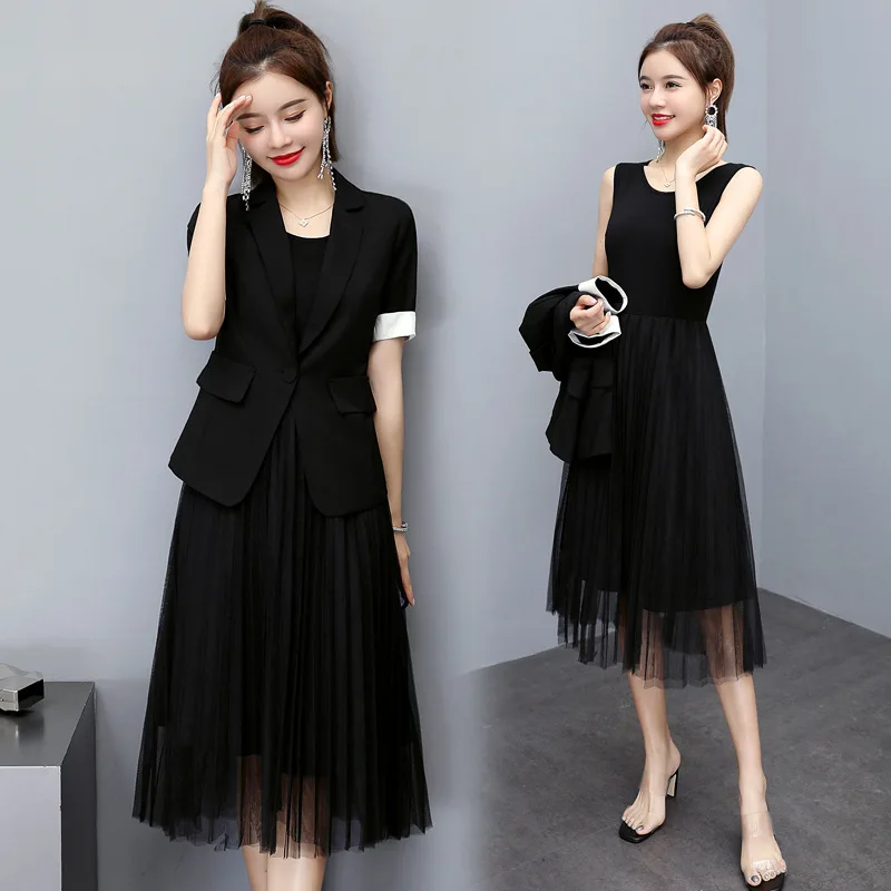 

2019 Summer Elegant Comfortable Fashion Elegant Set/Suit Skirt Mid-length Simple