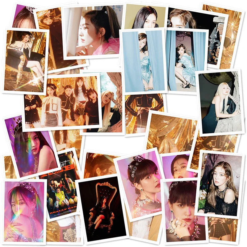 Kpop красный бархатный пятый мини-альбом фотография Поляроида Lomo Card K-pop Red Velvet Fans Подарочная металлическая коробка 40 шт./кор